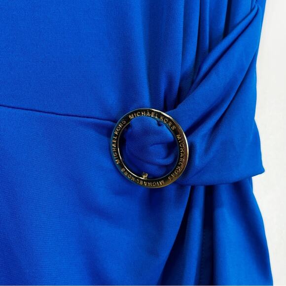 MICHAEL Michael Kors Ring Trip Twist Front blouse grecian blue - PXS - Picture 5 of 10